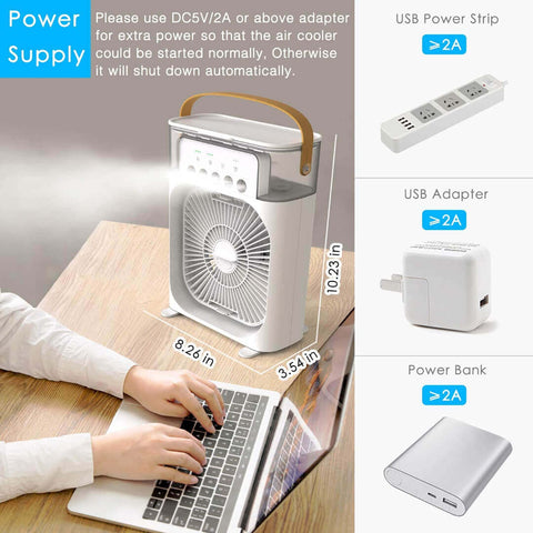 Mini USB Fan With Mist Water Spray Mini Cooler for Office Kitchen and Home