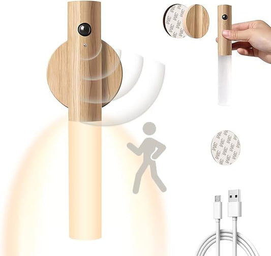 Led Wood Night Light  with motion sensor:
